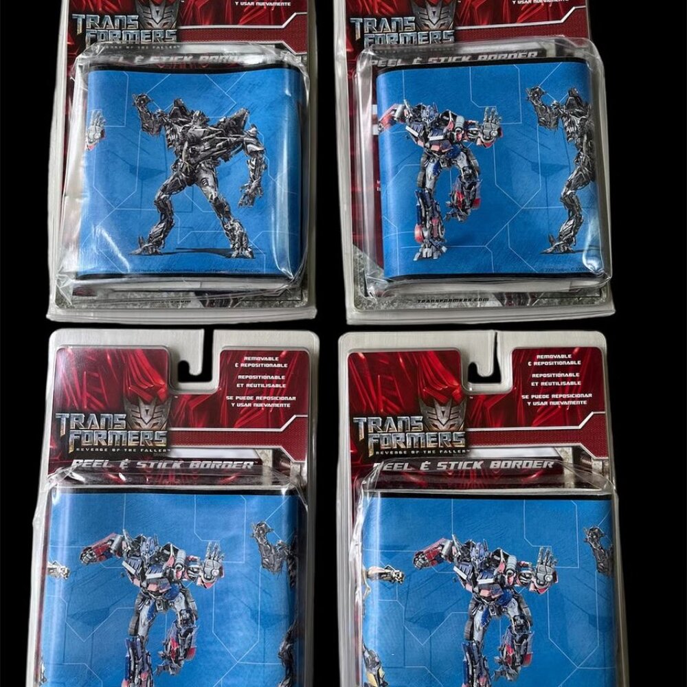 Transformers Peel & Stick Border for Kids Room, New in Packages - 4 Packages